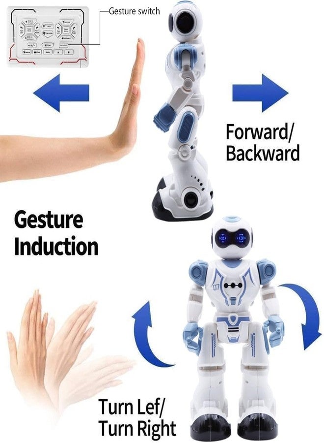 EXOMOON روبوت EXOMOON قابل لإعادة الشحن يعمل بالتحكم عن بعد، مزود بخاصية استشعار الإيماءات، راقص وقابل للبرمجة، للأطفال، مع أضواء وأصوات - Image 2